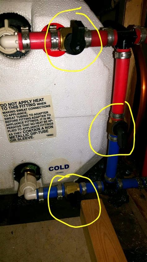 Otherwise, the tanks will freeze and be damaged. . Heartland water heater bypass valve